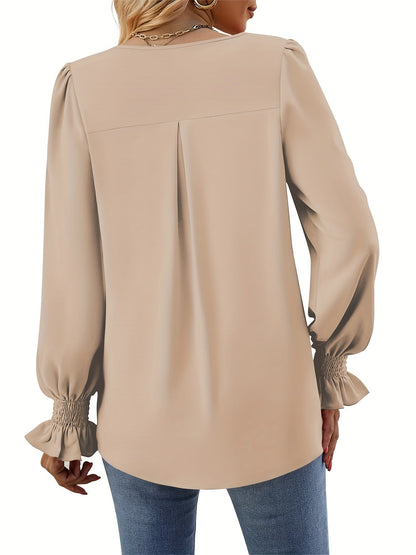 Solid Color Fall Blouse