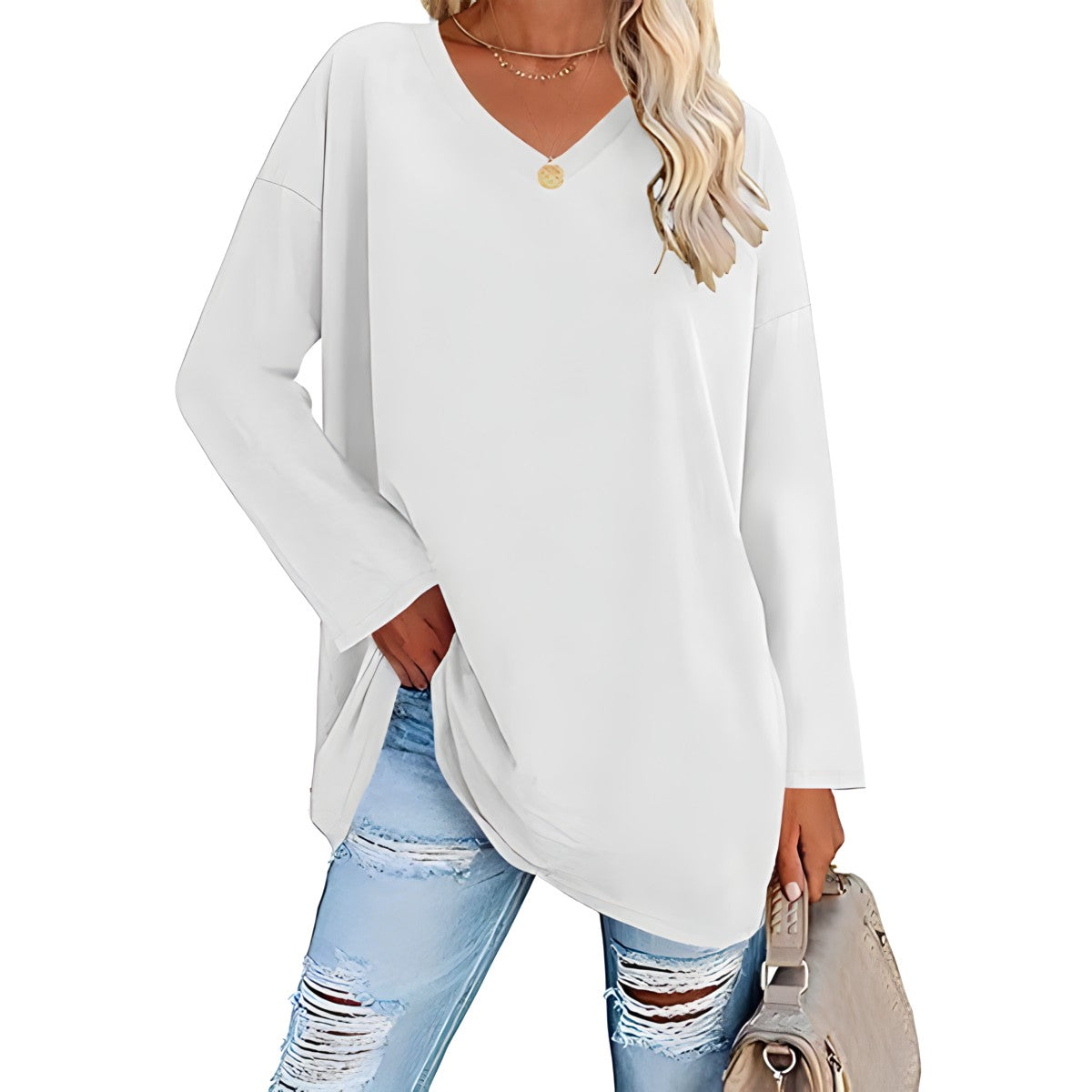 Long Sleeve V-Neck Sweater