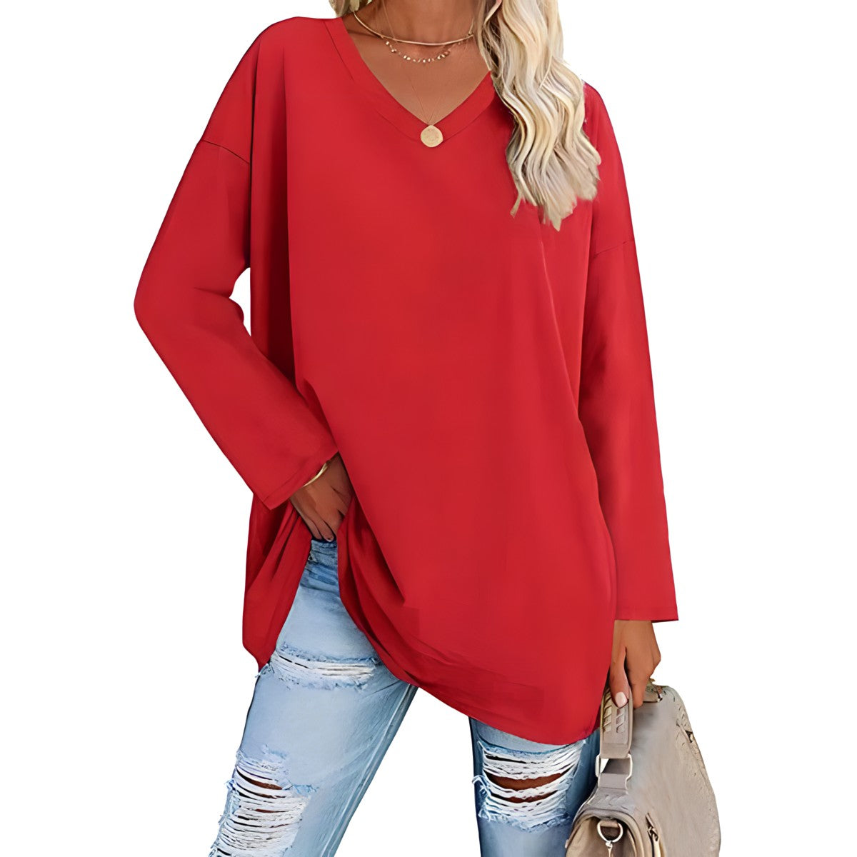 Long Sleeve V-Neck Sweater