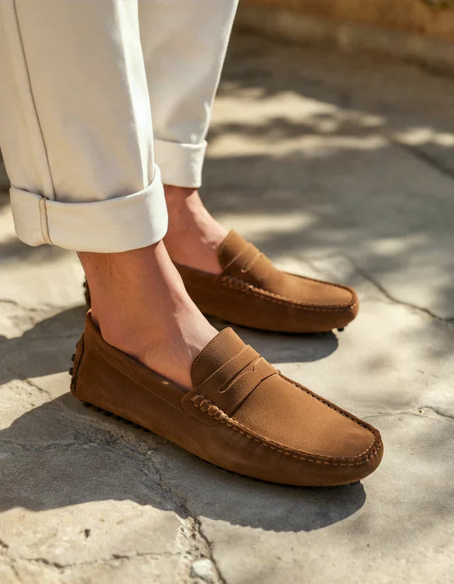 Old Money Suede Driver Loafers