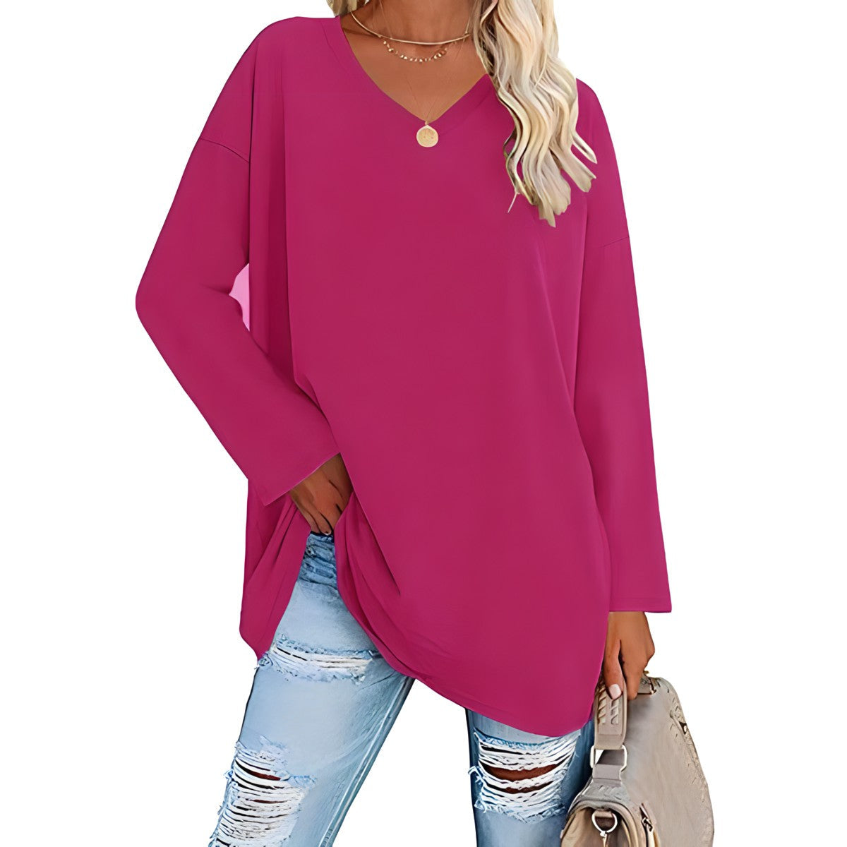 Long Sleeve V-Neck Sweater