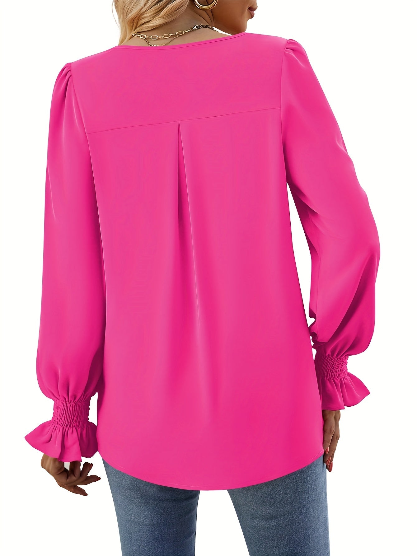 Solid Color Fall Blouse