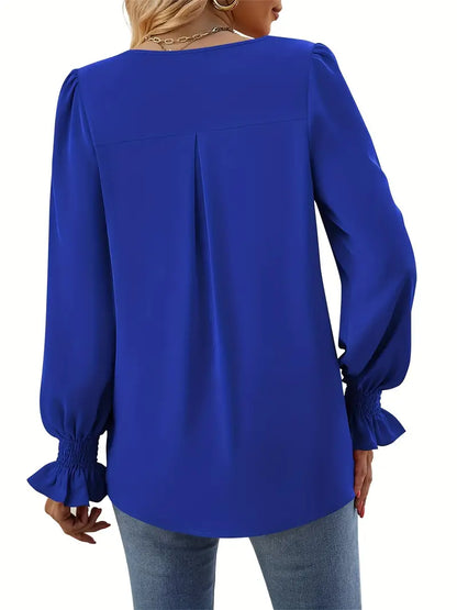 Solid Color Fall Blouse