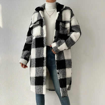 Long Checkered Coat