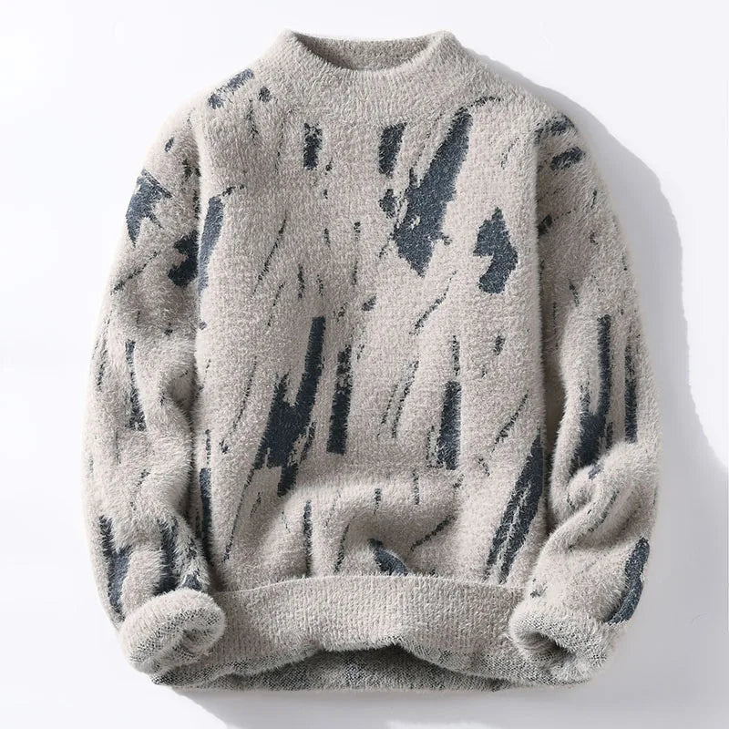 Warm Sweater with Designer Pattern