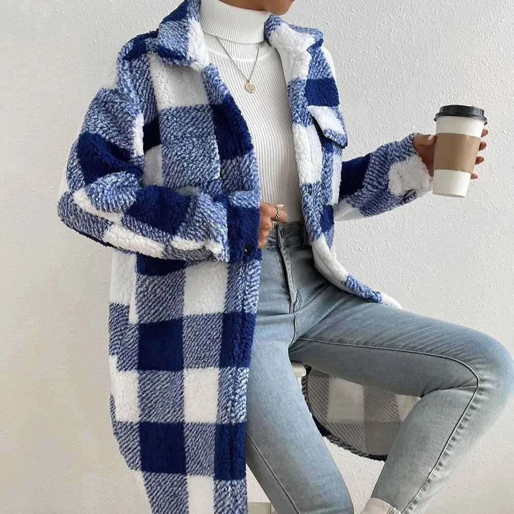 Long Checkered Coat