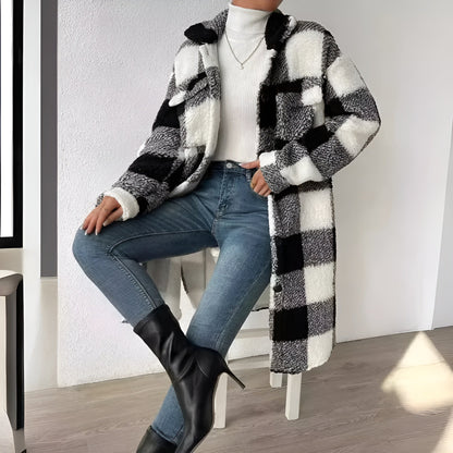 Long Checkered Coat