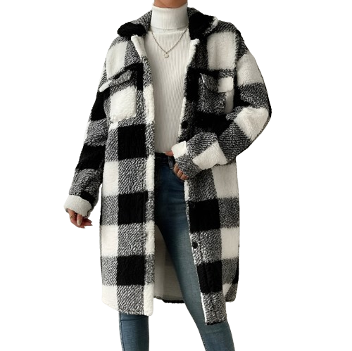 Long Checkered Coat