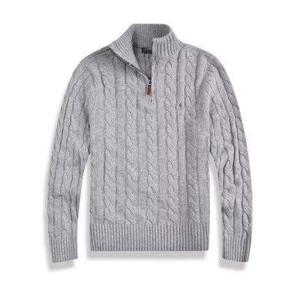 Cotton Zipper Pullover - LONDON Wardrobe