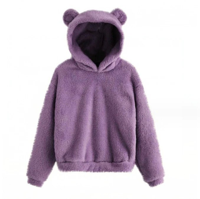 Fluffy Hooded Hoodie - LONDON Wardrobe